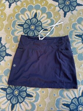 Athleta Navy Blue Athletic Skort with Drawstring